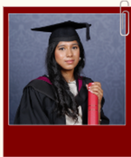Maliha Hussain at her graduation